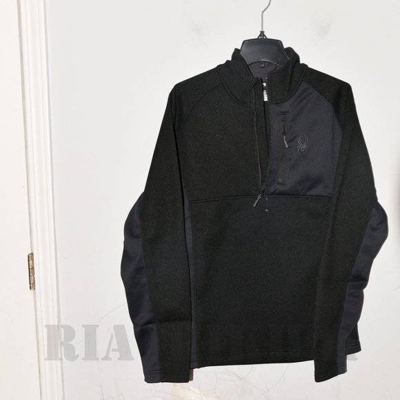 Men’s Gait Half Zip Black Jacket Spyder - Picture 8 of 11